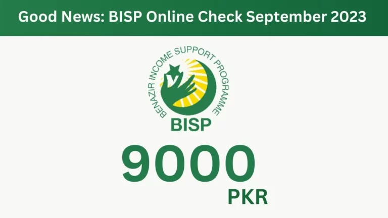 Good News BISP Registration Online Check September 2023